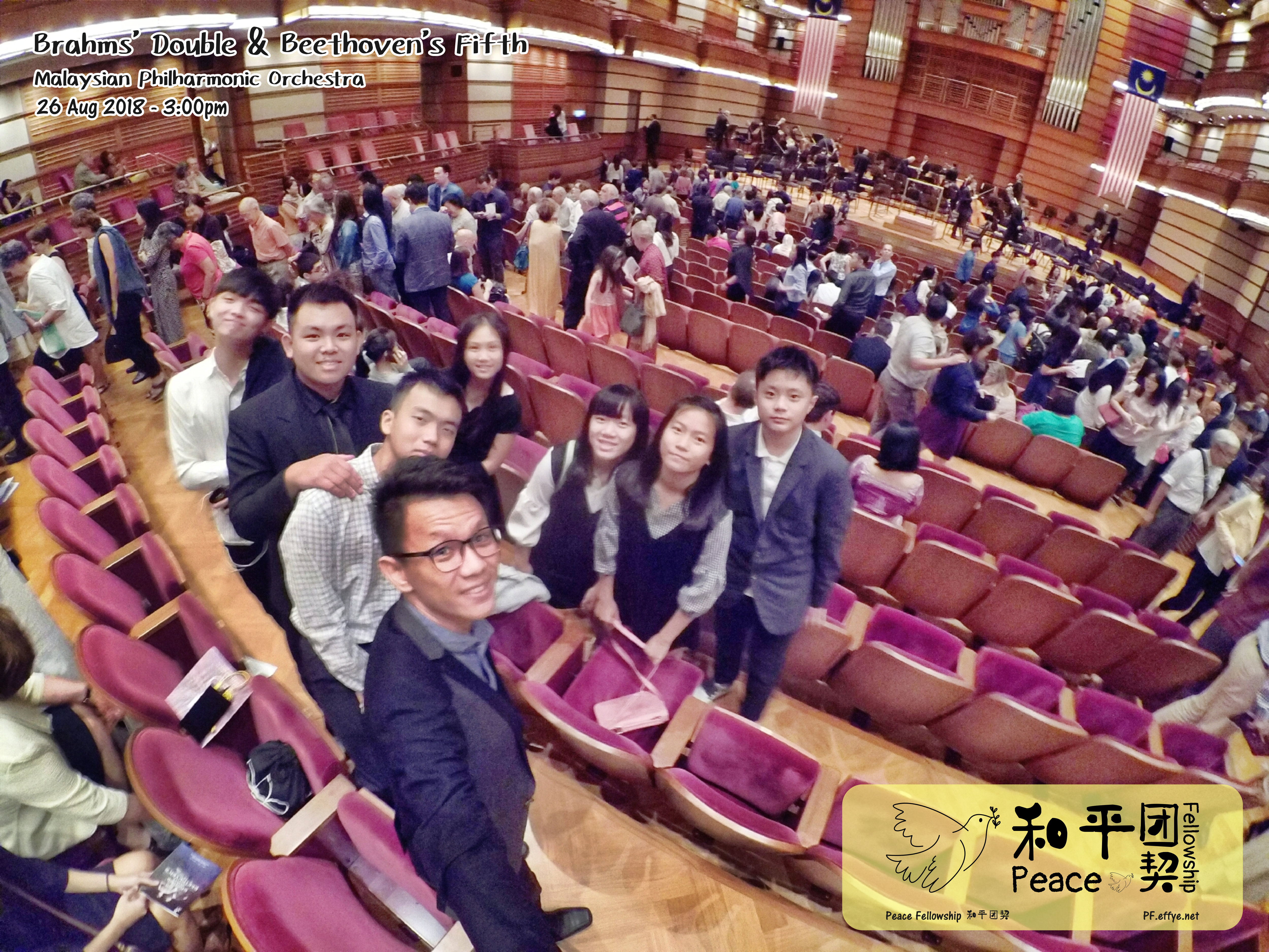 Peace Fellowship 和平团契 参加 Brahms Double & Beethovens Fifth Malaysia Philharmonic Orchestra Concert 26 Aug 2018 Petronas Twin Towers B002