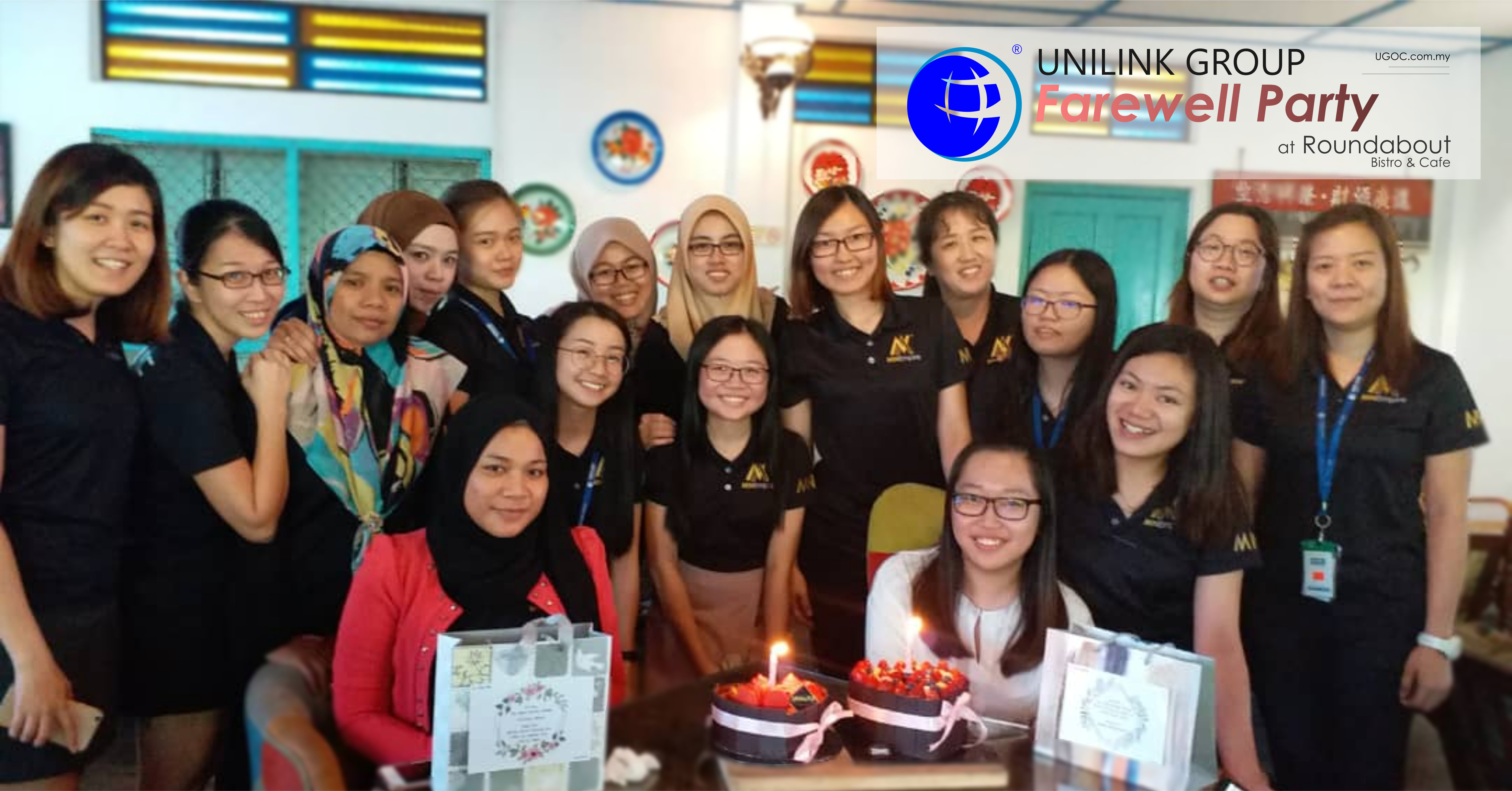 Unilink Group Farewell Party for Ms Rina and Ms JingLing from Agensi Pekerjaan Unilink Prospects Sdn Bhd at Roundabout Bistro and Cafe 00