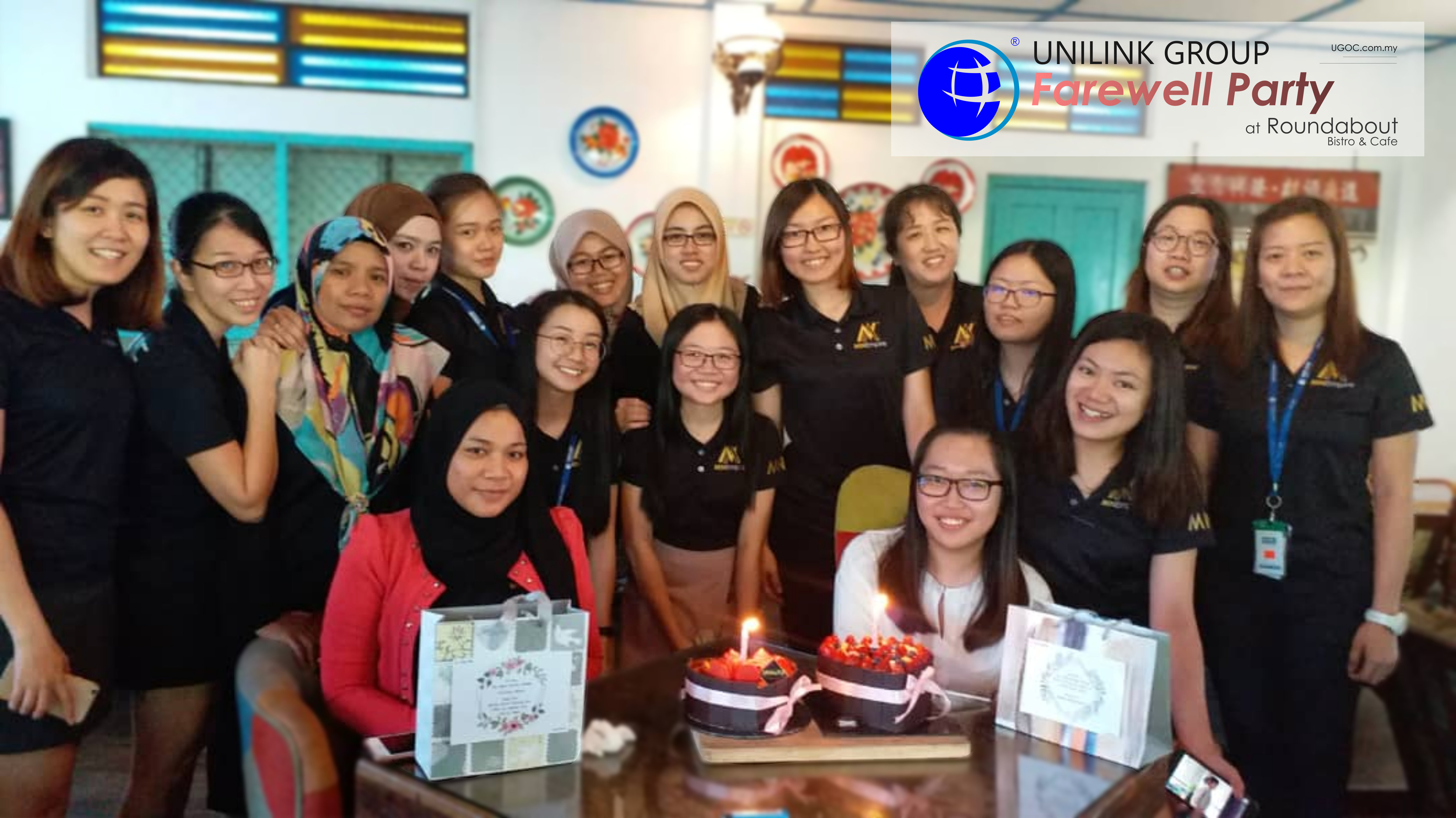 Unilink Group Farewell Party for Ms Rina and Ms JingLing from Agensi Pekerjaan Unilink Prospects Sdn Bhd at Roundabout Bistro and Cafe 02