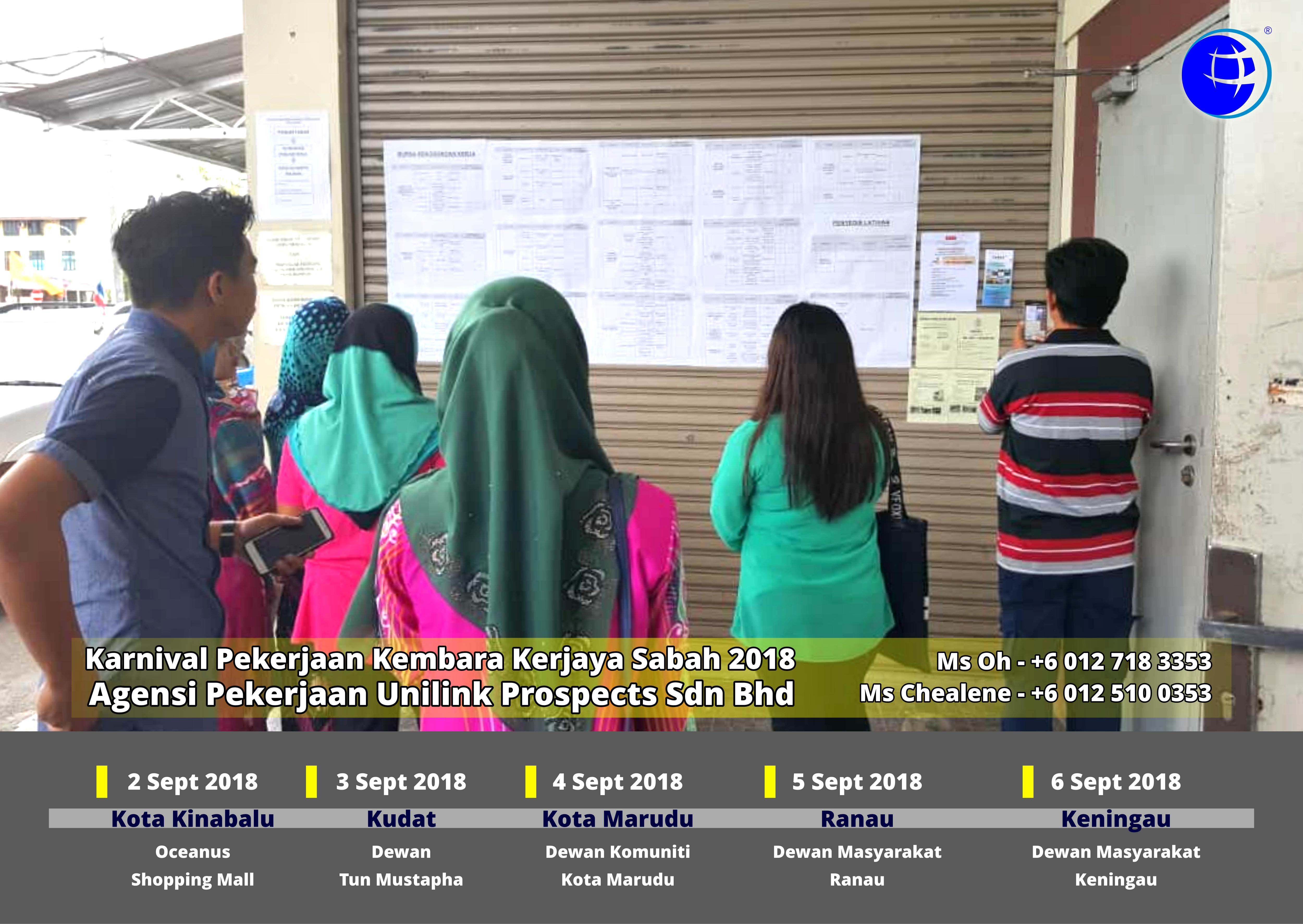 Malaysia Karnival Pekerjaan Kembara Kerjaya Sabah 2018 Agensi Pekerjaan Unilink Prospects Sdn Bhd 专业合法人力资源介绍所 A04