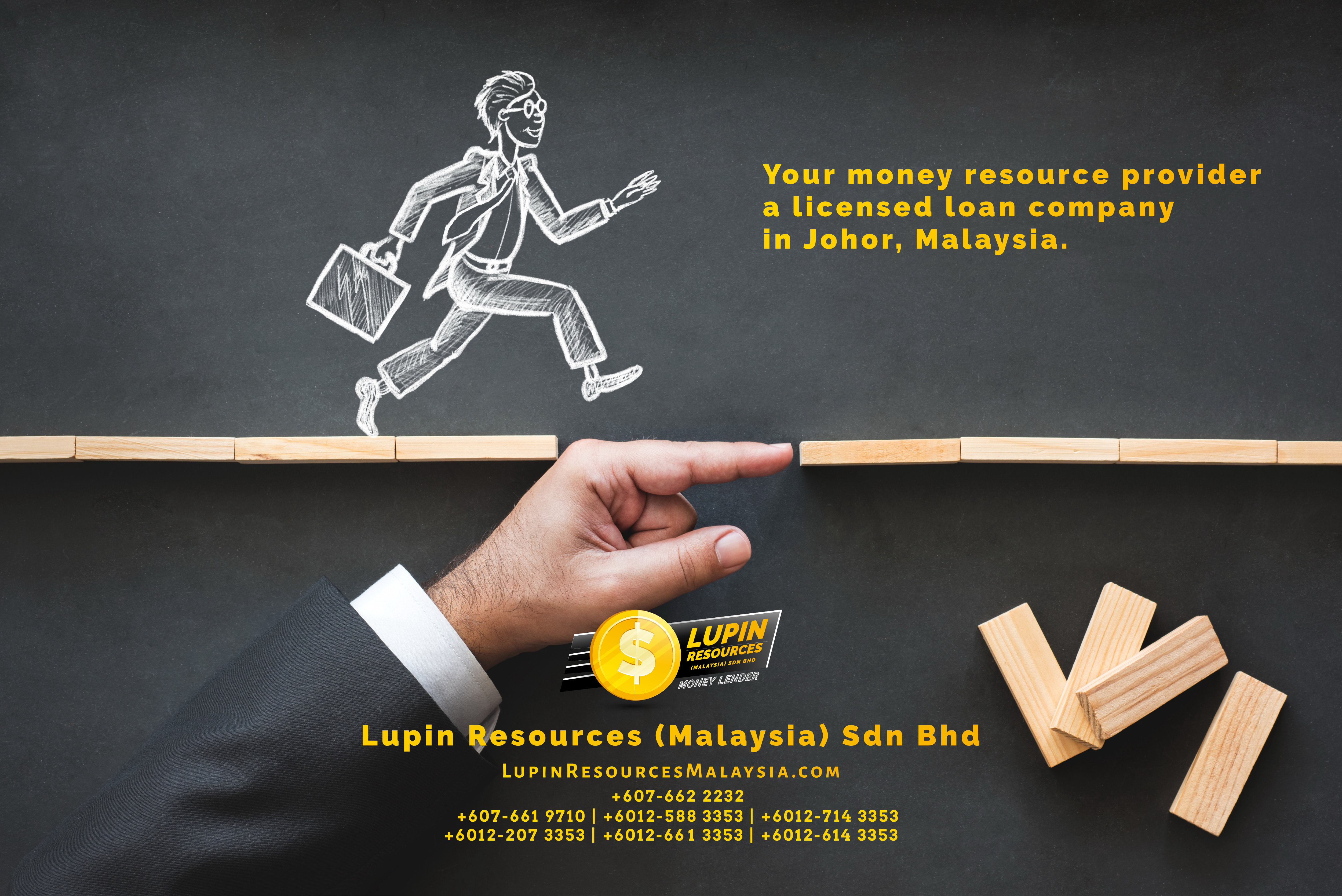 Johor Licensed Loan Company Licensed Money Lender Lupin Resources Malaysia SDN BHD Your money resource provider Kulai Johor Bahru Johor Malaysia Business Loan A01-11