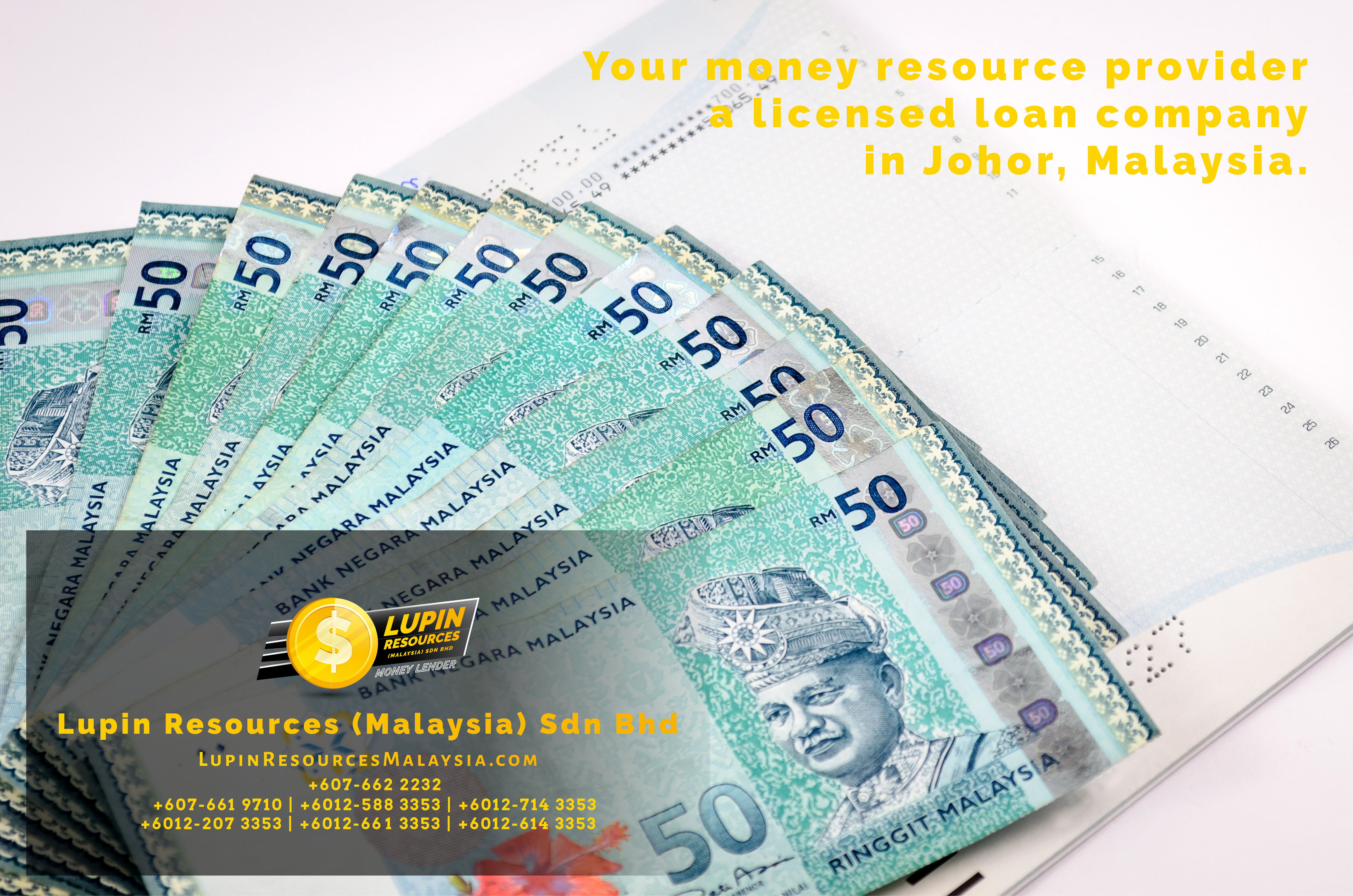 Johor Licensed Loan Company Licensed Money Lender Lupin Resources Malaysia SDN BHD Your money resource provider Kulai Johor Bahru Johor Malaysia Business Loan A01-13