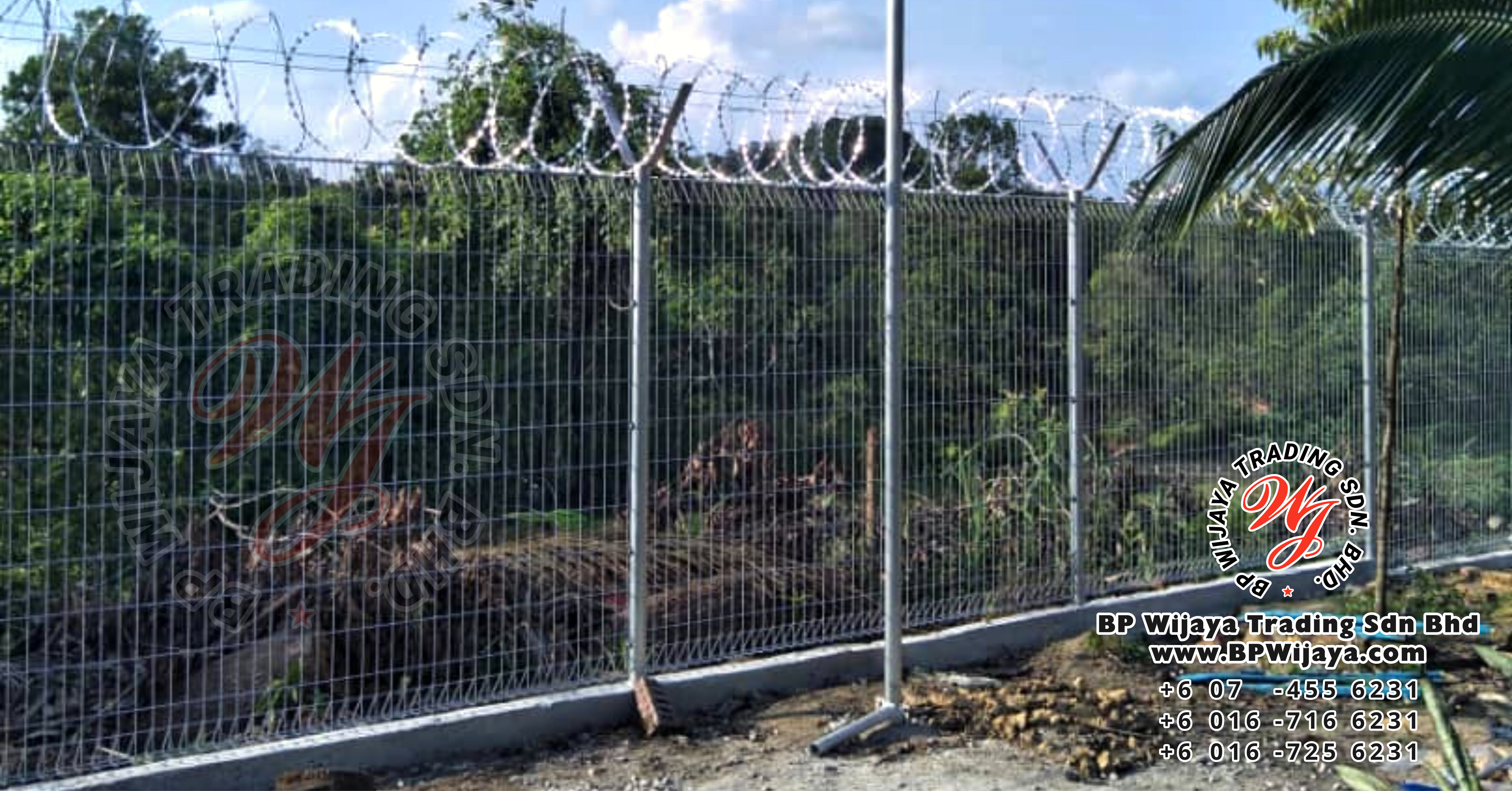 Project Security Fence at Ulu Tiram, Johor, Malaysia.