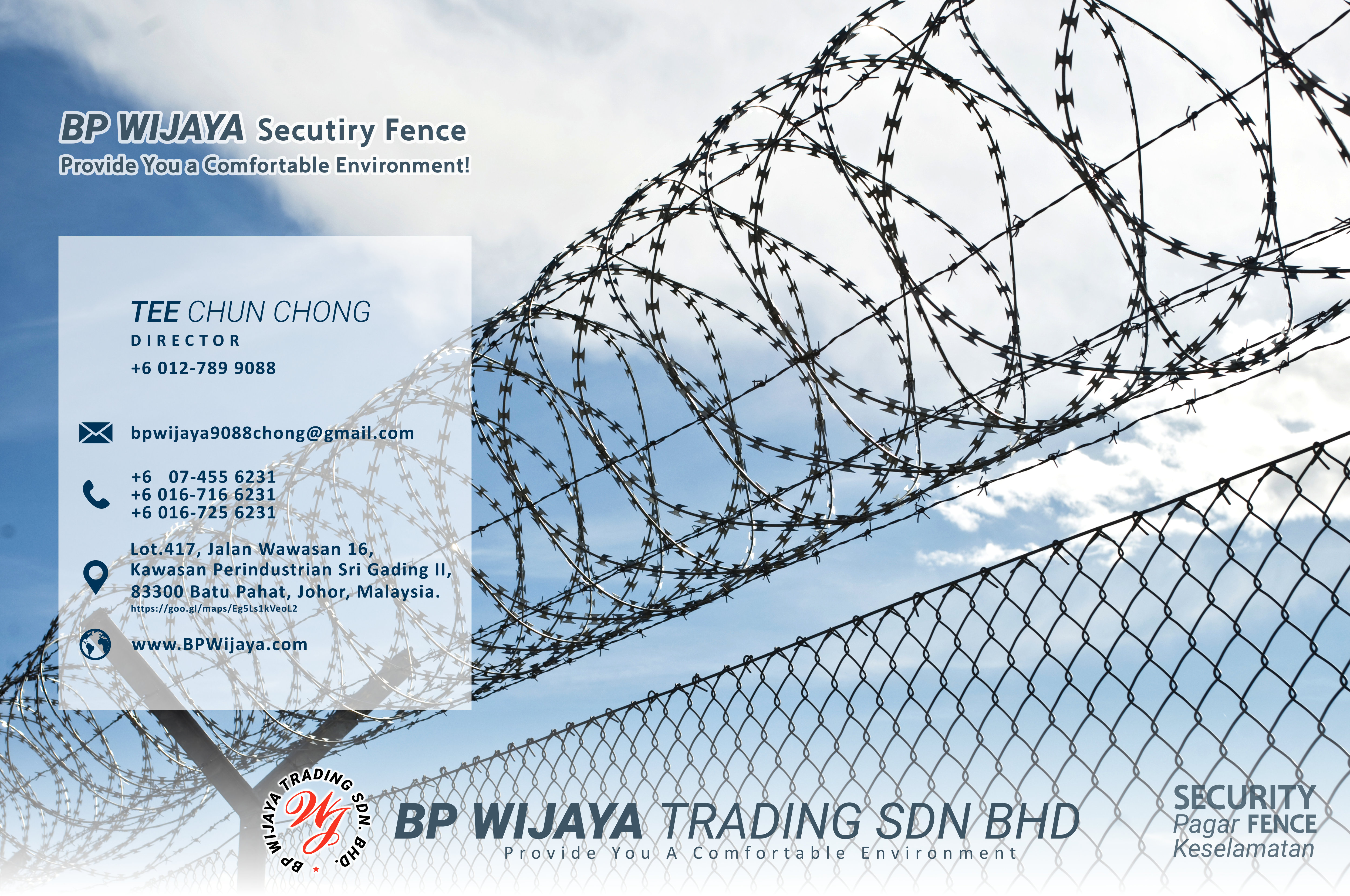 BP Wijaya Trading Sdn Bhd Fence Malaysia Selangor Kuala Lumpur manufacturer of safety fences building materials for housing construction site Security fencing factory fence house fence A01-013