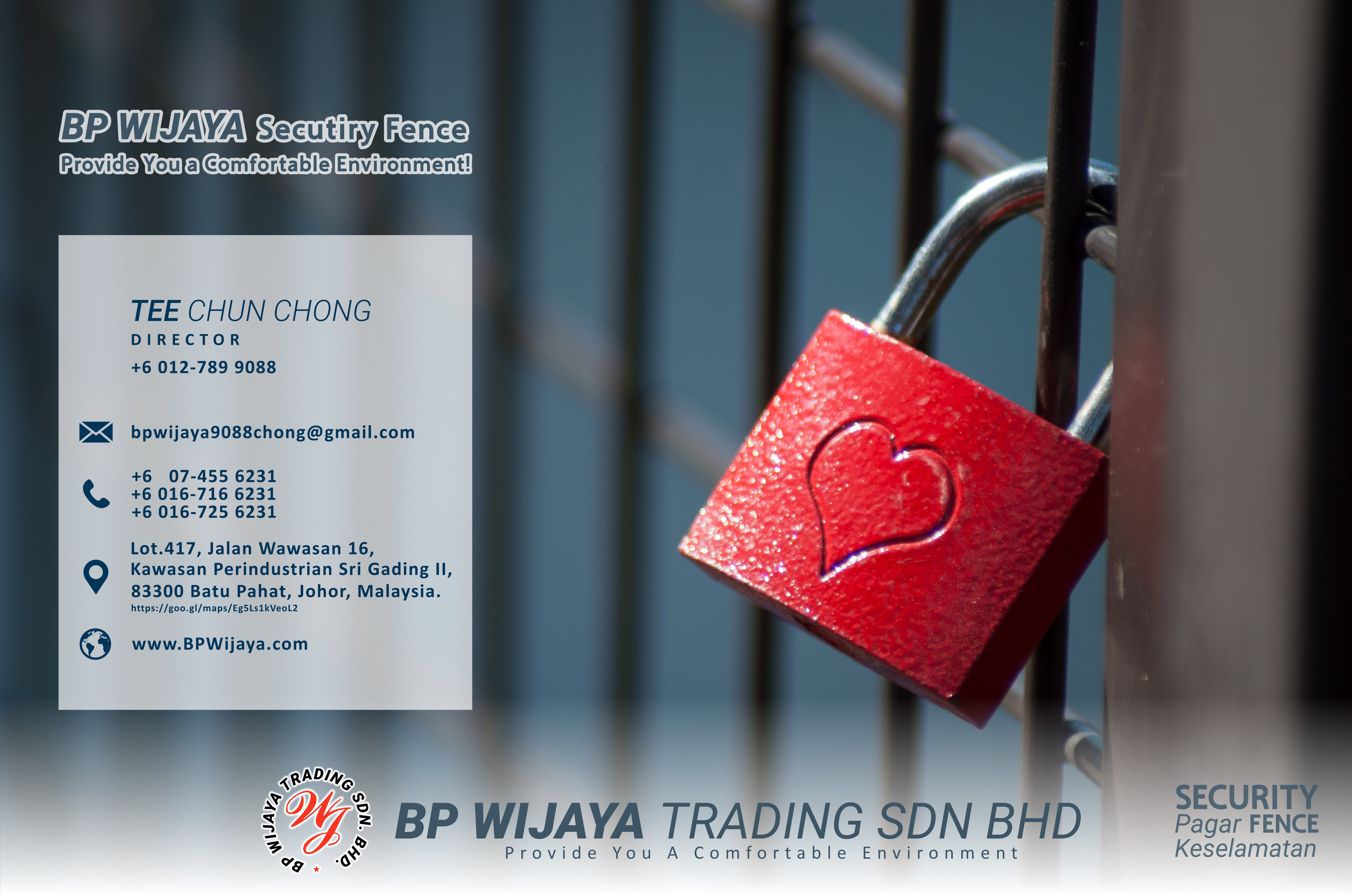BP Wijaya Trading Sdn Bhd Fence Malaysia Selangor Kuala Lumpur manufacturer of safety fences building materials for housing construction site Security fencing factory fence house fence A01-020