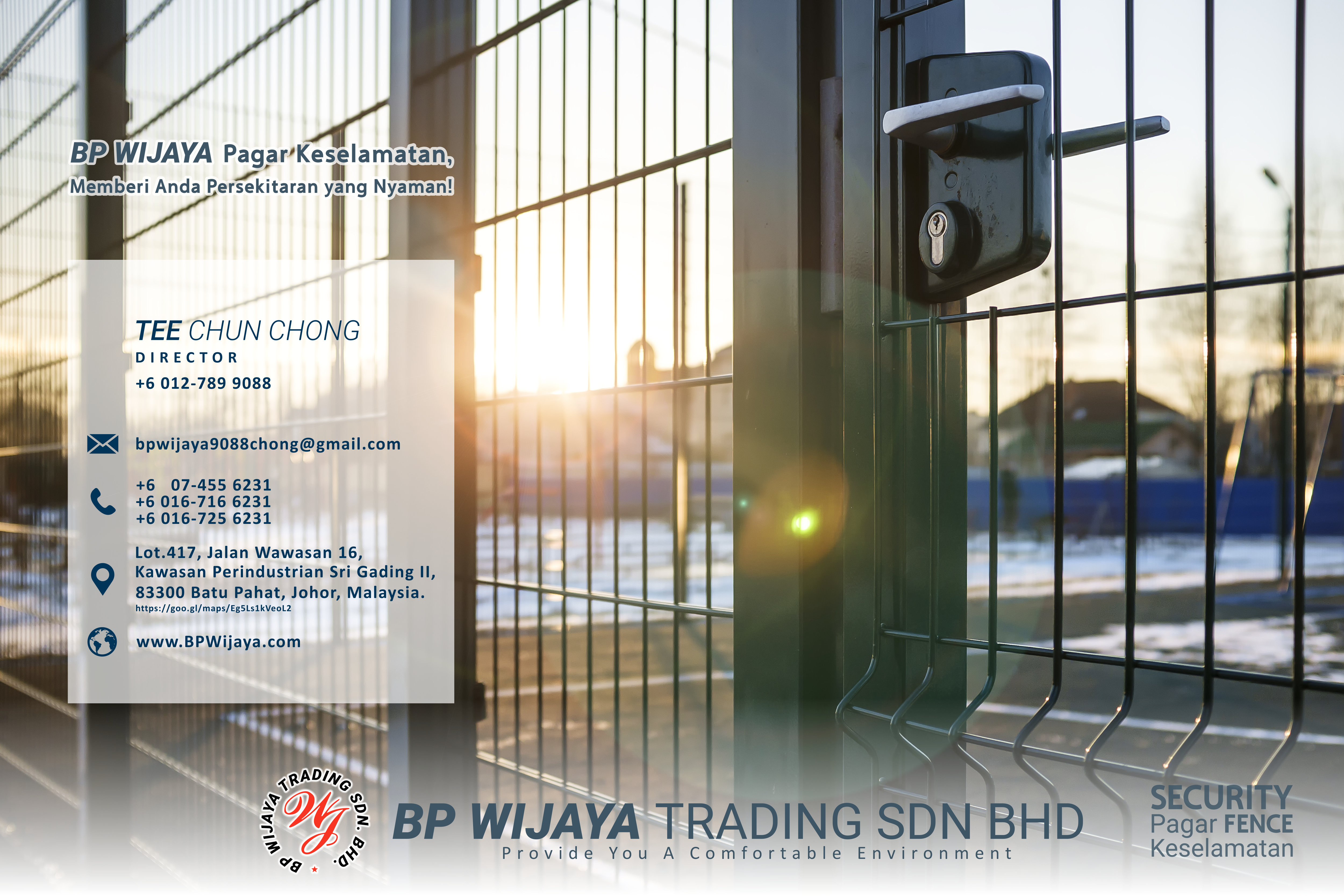 BP Wijaya Trading Sdn Bhd Fence Malaysia Selangor Kuala Lumpur manufacturer of safety fences building materials for housing construction site Security fencing factory fence house fence A01-004