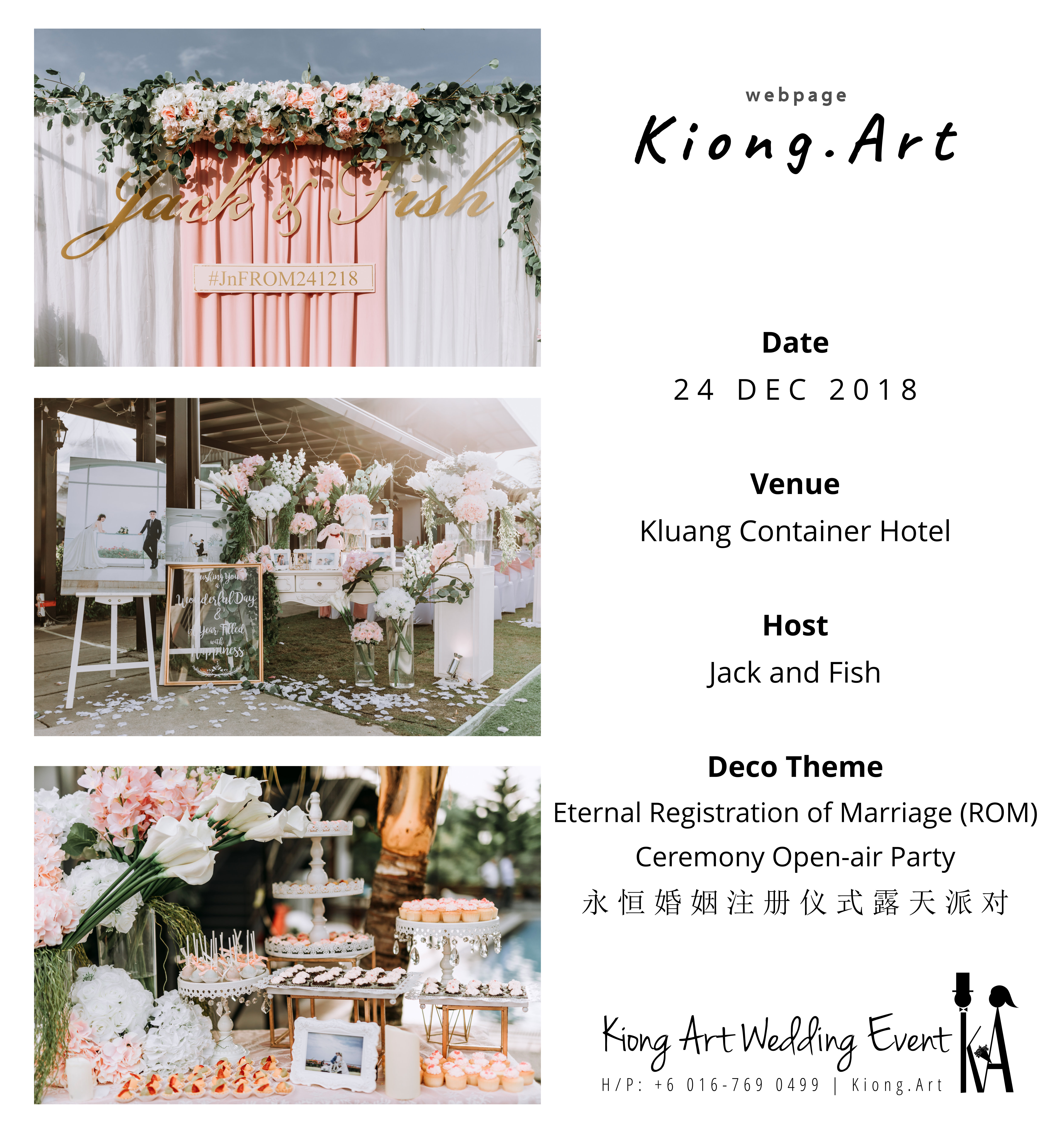 Malaysia Kuala Lumpur Wedding Decoration Kiong Art Wedding Deco Eternal Registration of Marriage Ceremony Open-air Party of Jack and Fish ROM at Kluang Container Hotel A14-A00-14