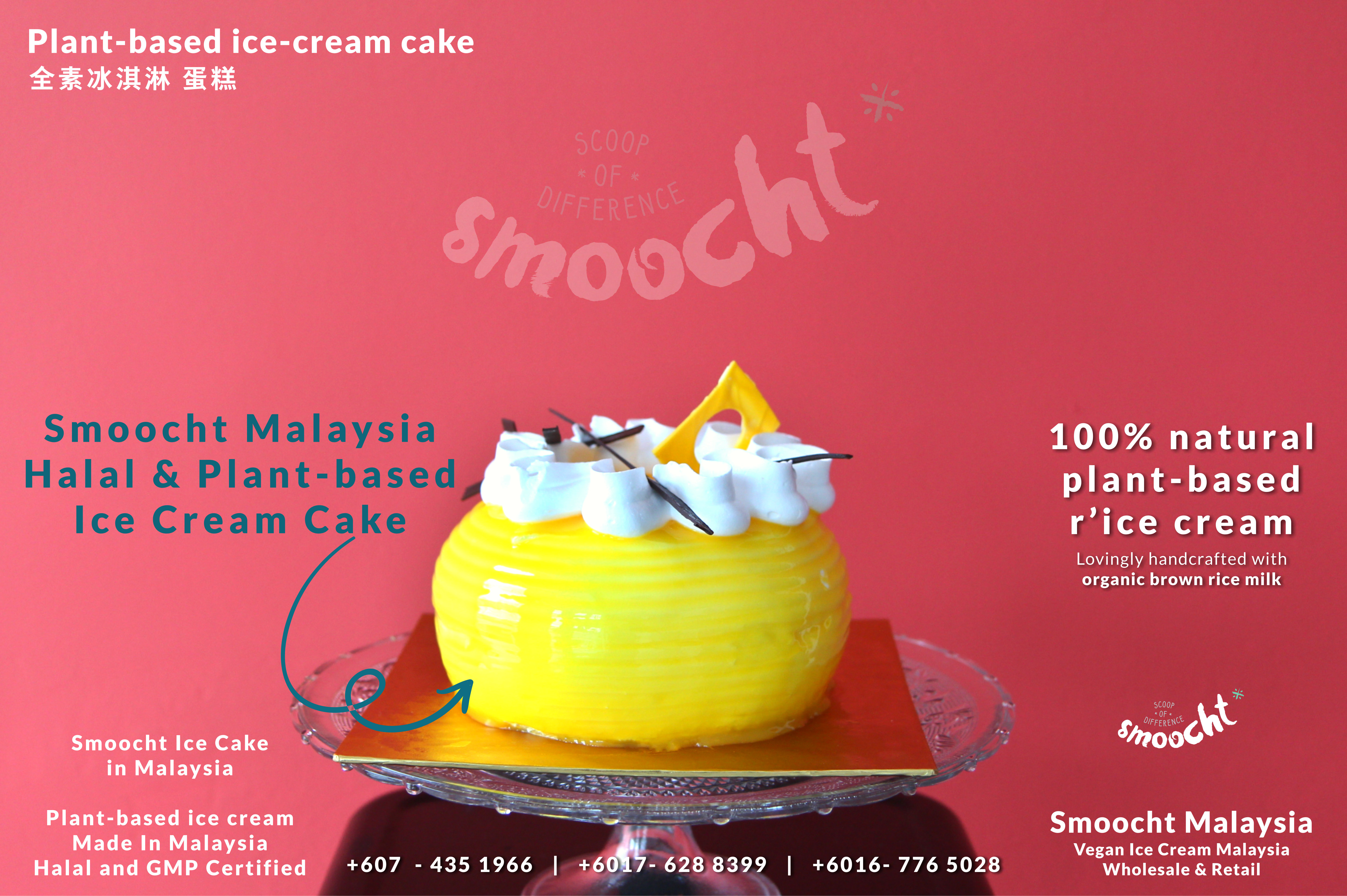 Smoocth Malaysia Vegan Plant based Ice Cream Malaysia at Batu Pahat Johor Malaysia Dessert Wholesale Ice Cream and Retail Ice Cream Plant-Based Products 全素蛋糕 全植蛋糕A02-004