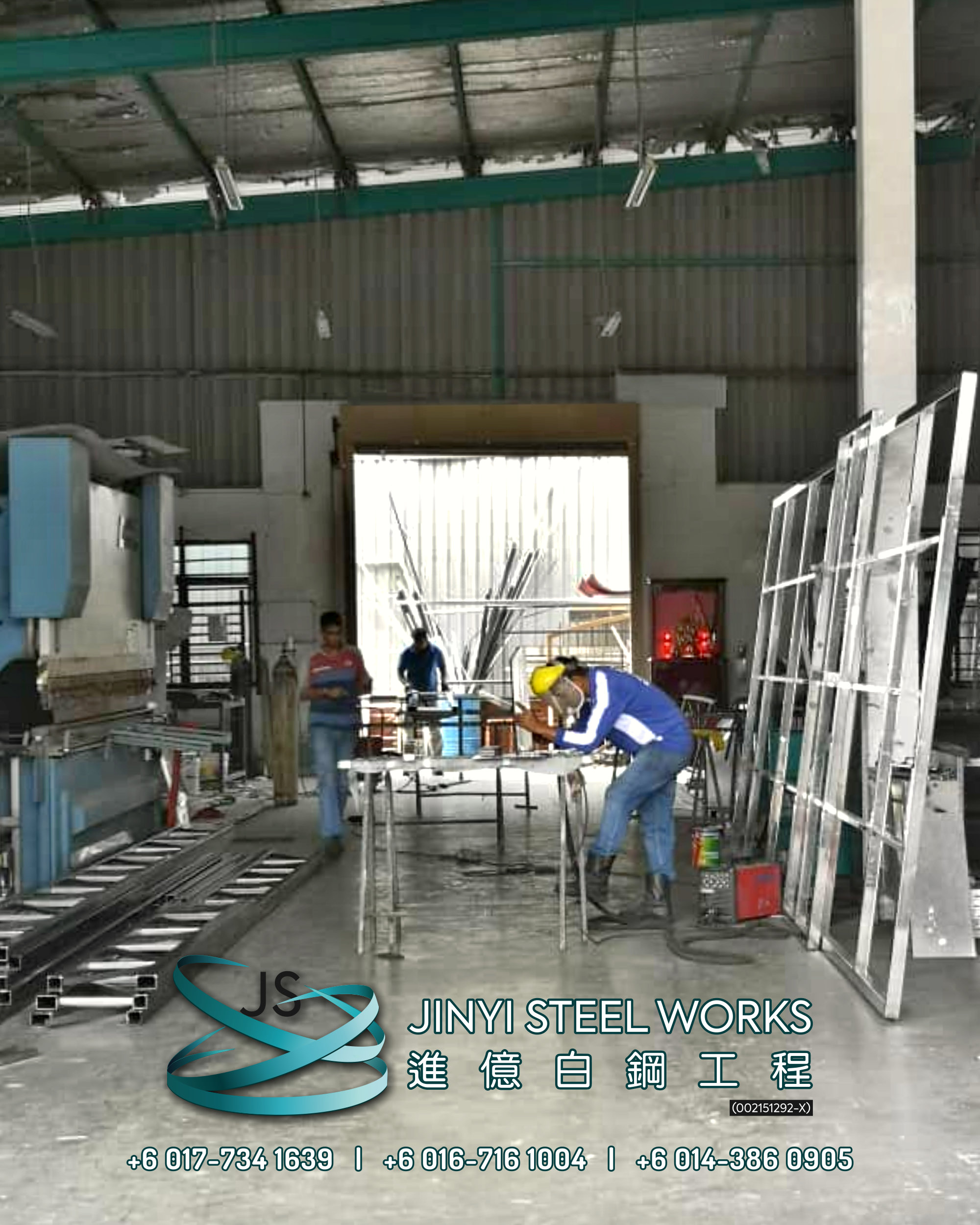 Jinyi Steel Works Pengilang Produk Besi dan Keluli Tahan Karat Menyesuaikan dan Memasangnya Untuk Anda Johor Melaka Negeri Sembilan Kuala Lumpur Selangor Pahang Batu Pahat Stainless Steel B03