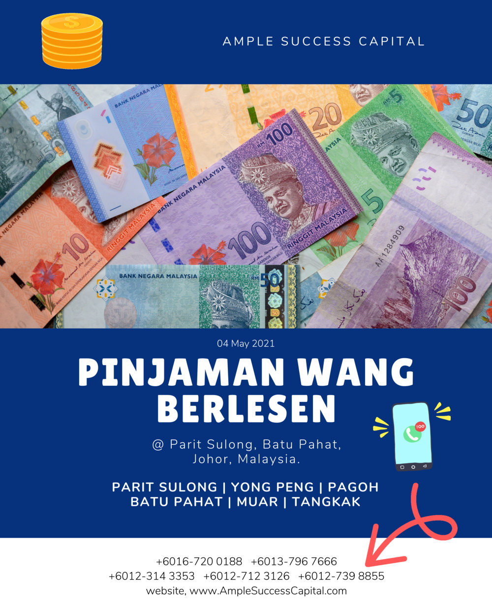 Pinjaman Wang Parit Sulong Pinjaman Wang Batu Pahat Pinjaman Wang Muar Pinjaman Wang Berlesen Parit Sulong Loan Ample Success Capital A11