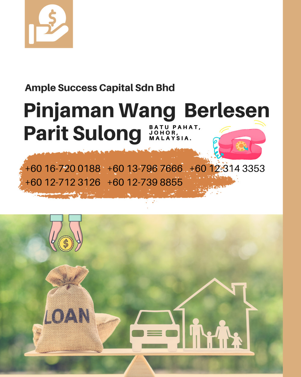 Pinjaman Wang Parit Sulong Pinjaman Wang Batu Pahat Pinjaman Wang Muar Pinjaman Wang Berlesen Parit Sulong Loan Ample Success Capital A23